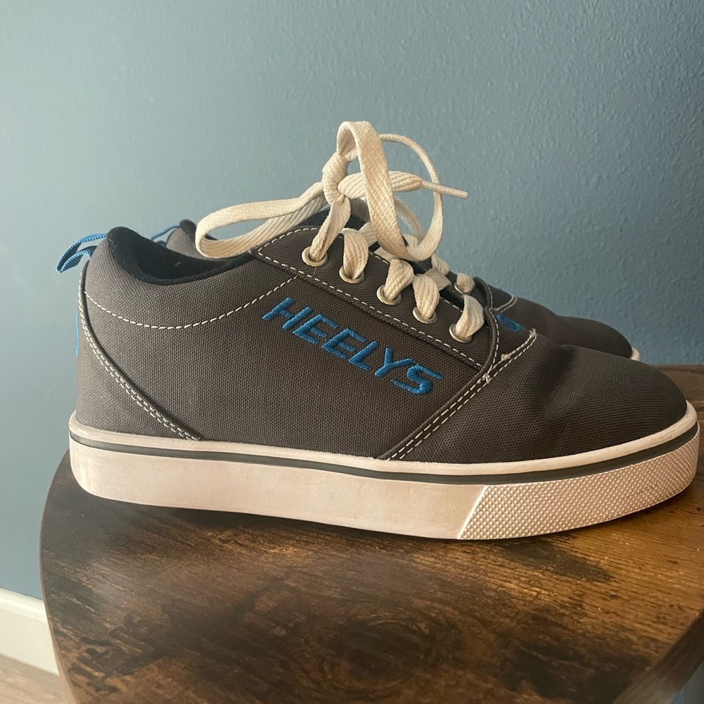 Blue and Grey Heely’s Shoes